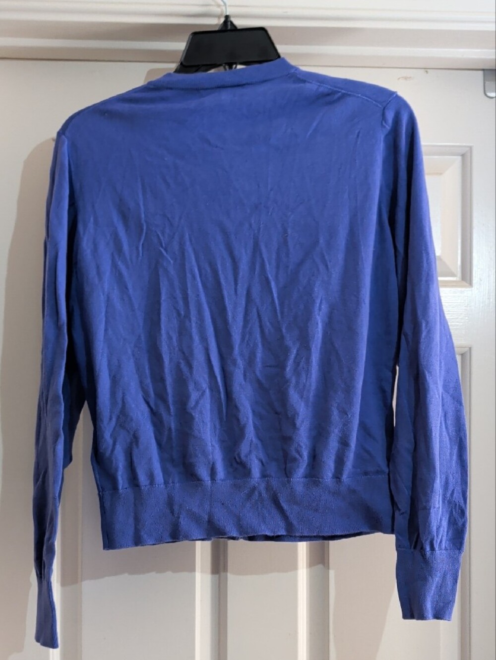 J. Crew Purple Crewneck Button-Up Cardigan - Picture 6 of 8